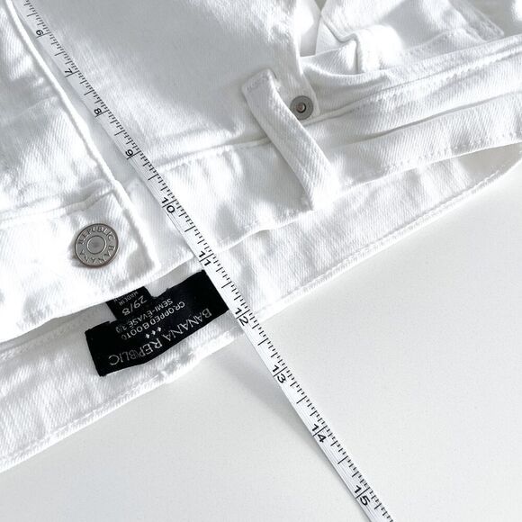 Banana Republic Womens Denim Cropped Bootcut Jeans White Size 8 - Picture 10 of 12